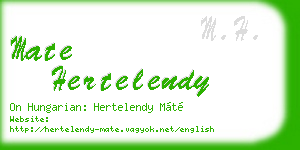 mate hertelendy business card
