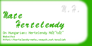 mate hertelendy business card